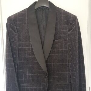 Joseph Abboud Charcoal Plaid Slim Fit Velvet Sport Jacket 38R NWT
